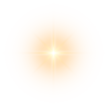 Burst light, shining star on transparent background